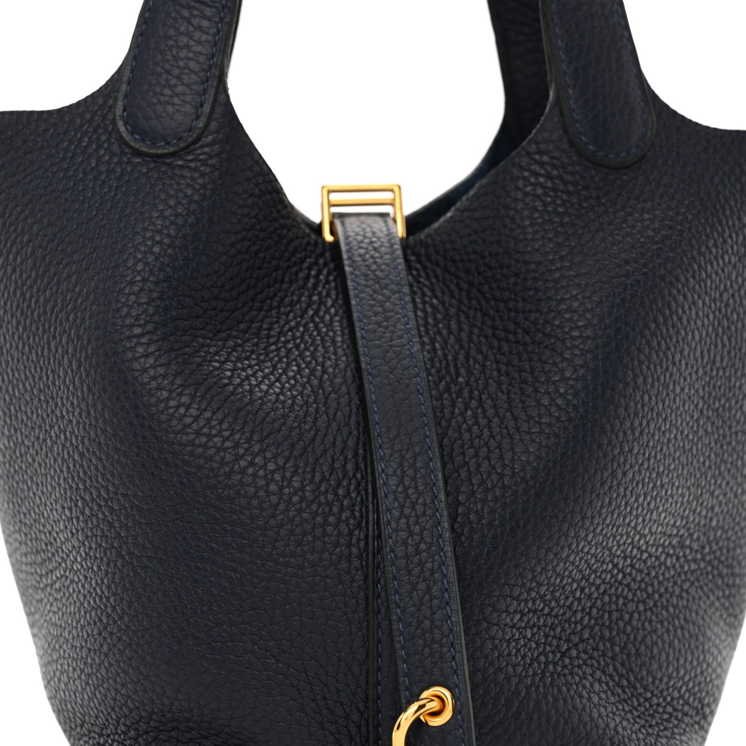 Hermes Taurillon Clemence Picotin Lock 18 PM Bleu Nuit 8 of 10