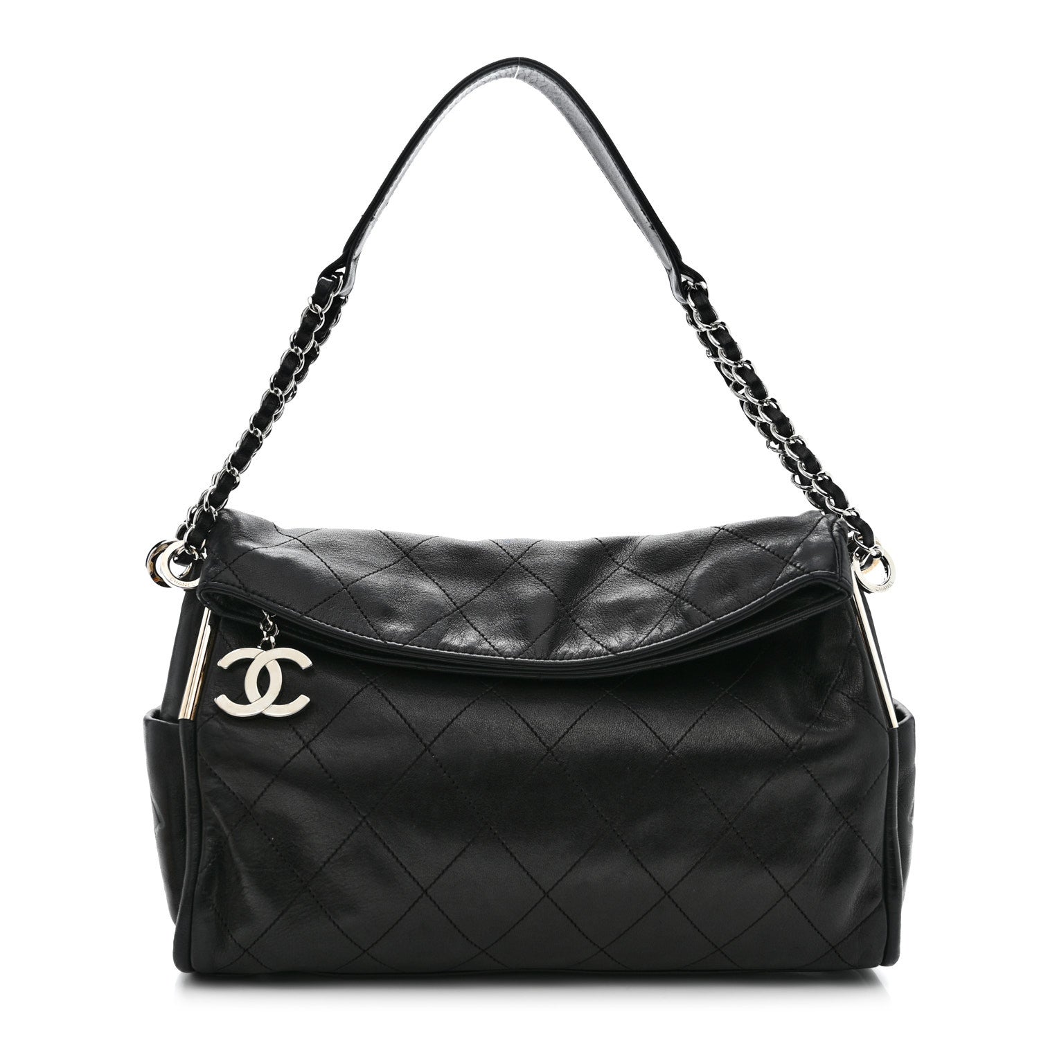 Chanel Lambskin Stitched Medium Ultimate Soft Tote Black 1 of 12
