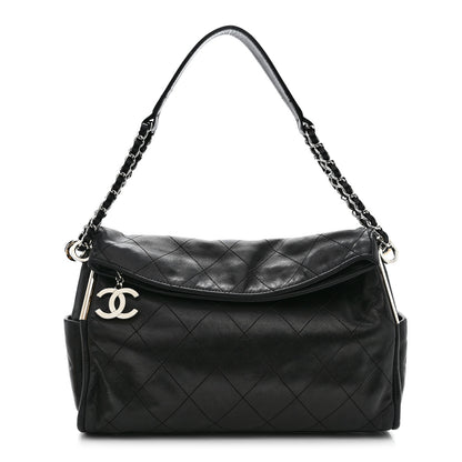 Chanel Lambskin Stitched Medium Ultimate Soft Tote Black 1 of 12