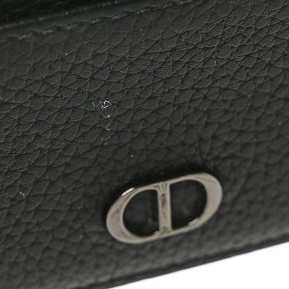 Christian Dior HOMME Grained Calfskin CD Icon Card Holder Black 8 of 9