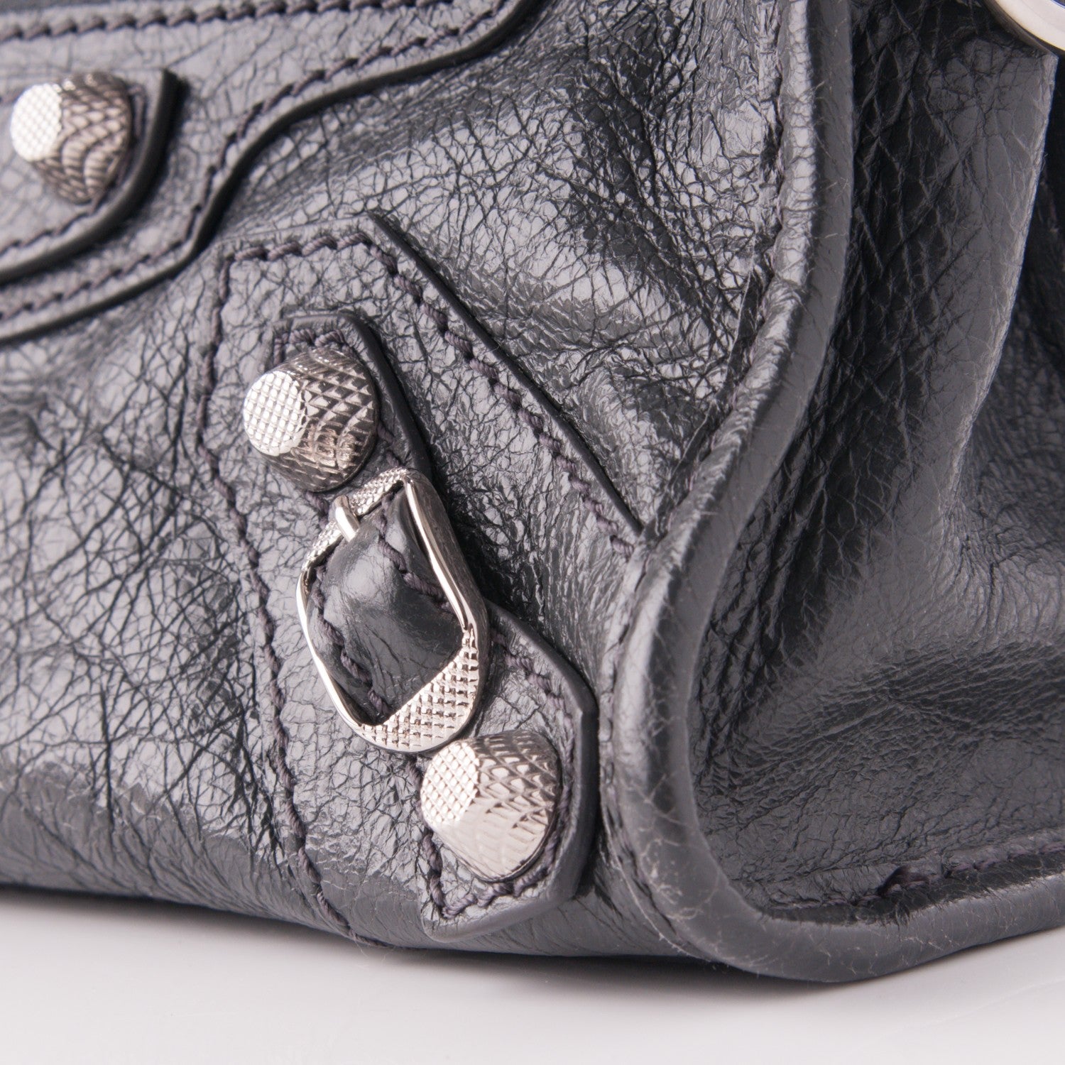 Balenciaga Agneau Giant 12 Silver Hardware Mini City Gris Fossile 10 of 10