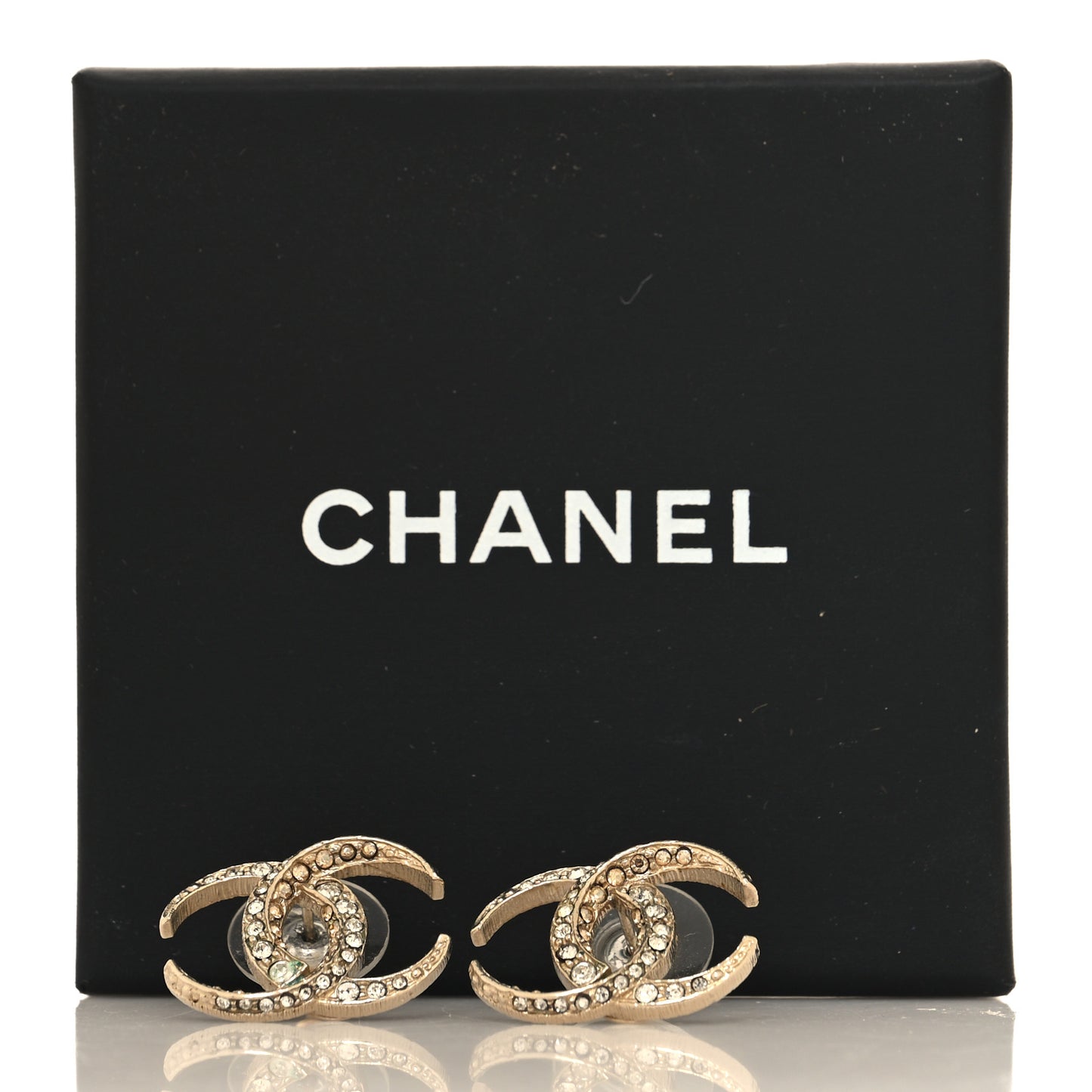 Crystal CC Earrings Gold