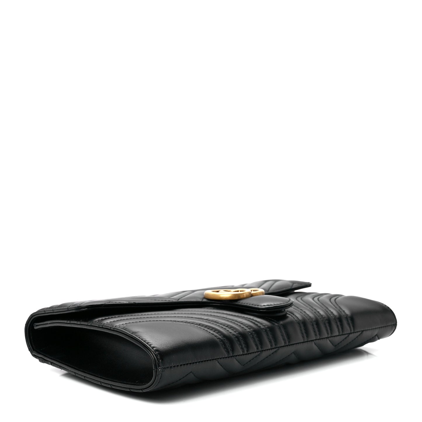 Calfskin Matelasse GG Marmont Clutch Black