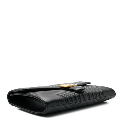 Gucci Calfskin Matelasse GG Marmont Clutch Black 4 of 12