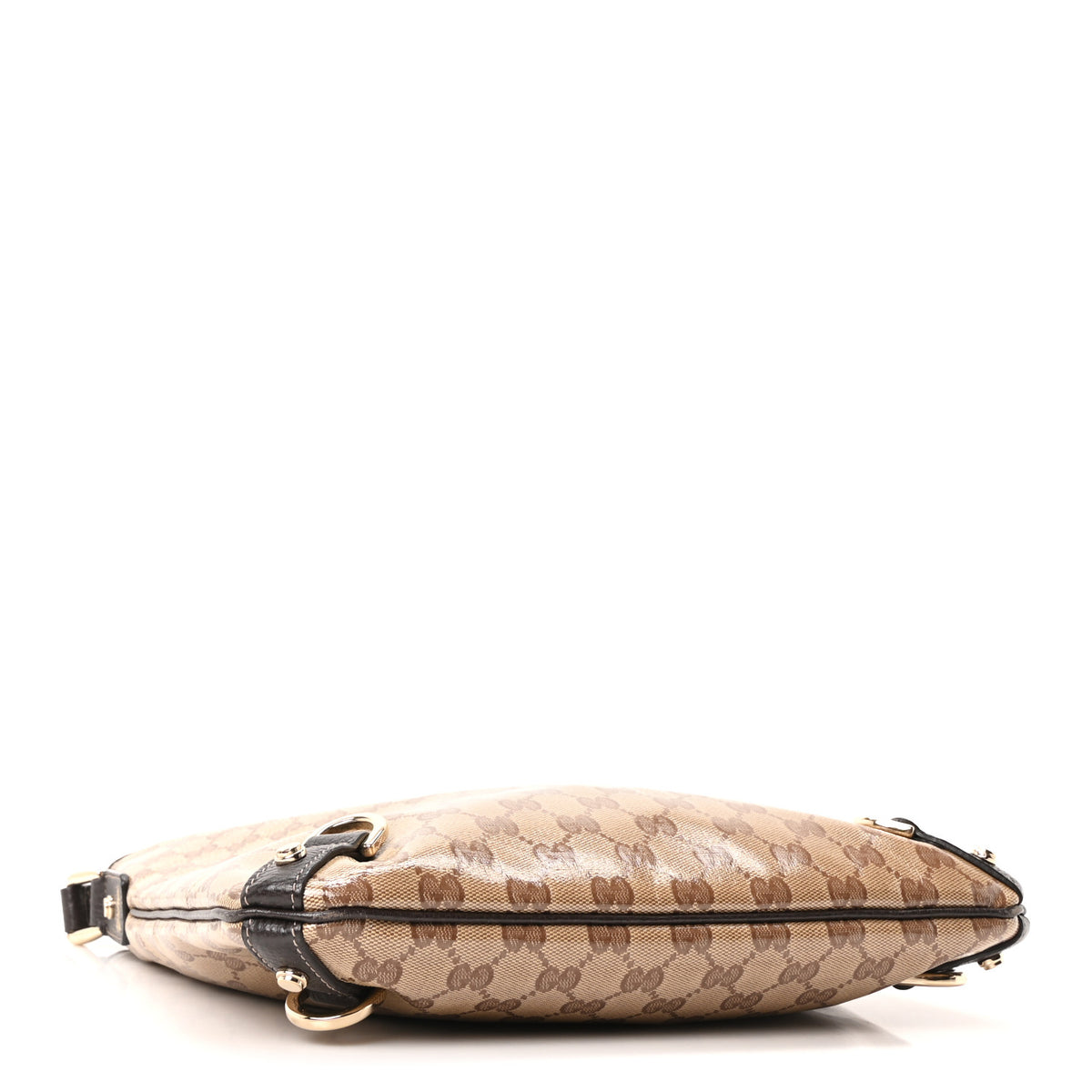 Crystal Monogram Abbey Messenger Bag Beige Dark Brown