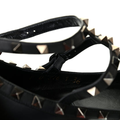 Valentino Garavani Nappa Rockstud Cage Ballerina Flats 36 Black 8 of 9