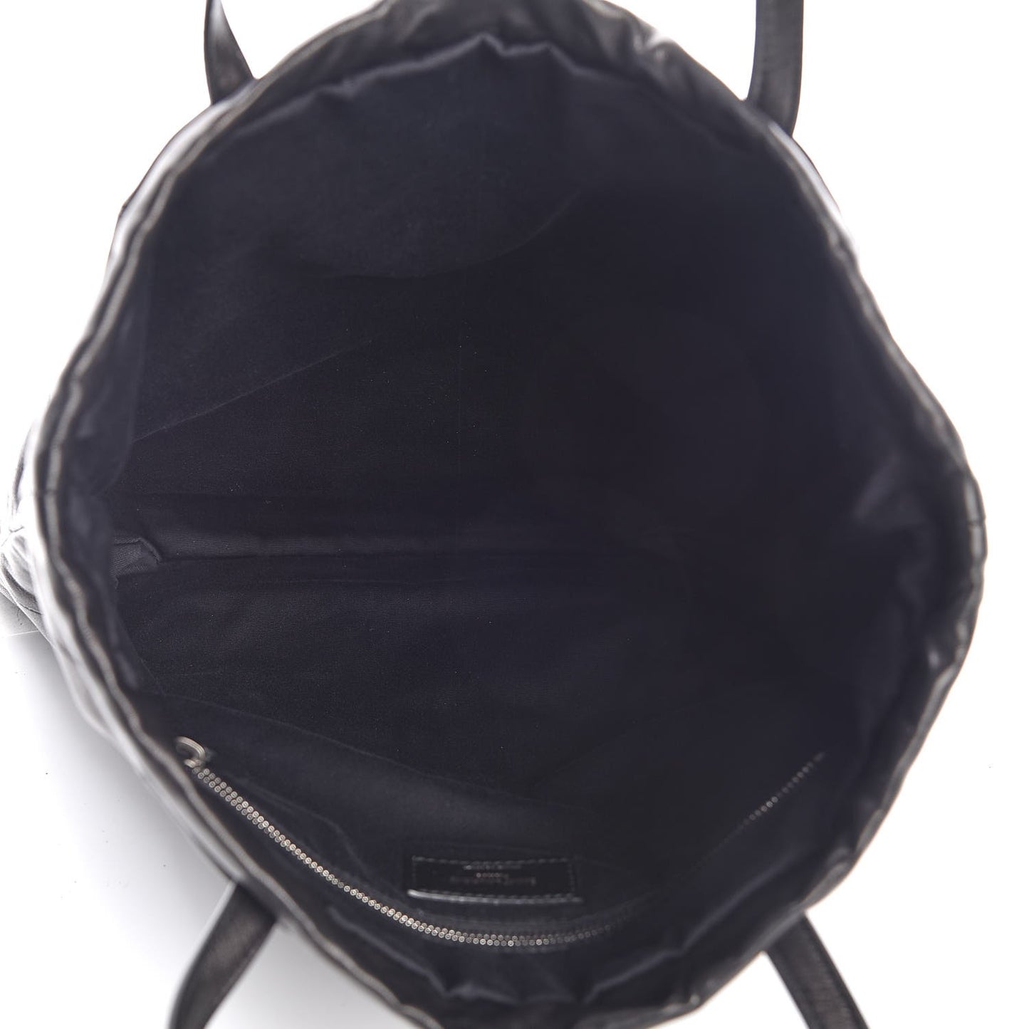 Lambskin Patchwork Jamie Drawstring Bag Black