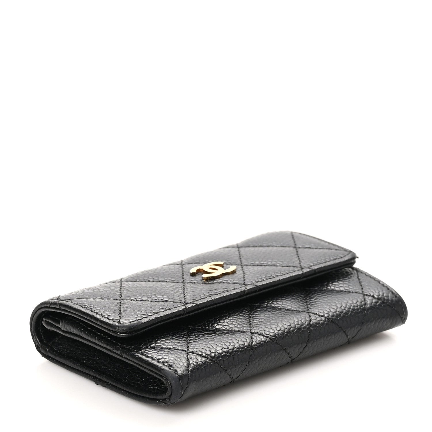 Chanel Caviar Quilted Flap Card Holder Wallet Black 4 of 10