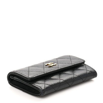 Chanel Caviar Quilted Flap Card Holder Wallet Black 4 of 10