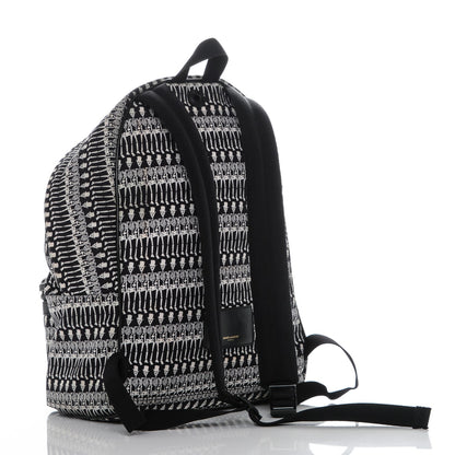Saint Laurent Nylon City Skeleton Print Backpack Black White 3 of 6