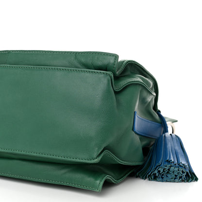 Loewe Calfskin Flamenco Shoulder Bag Green 9 of 11