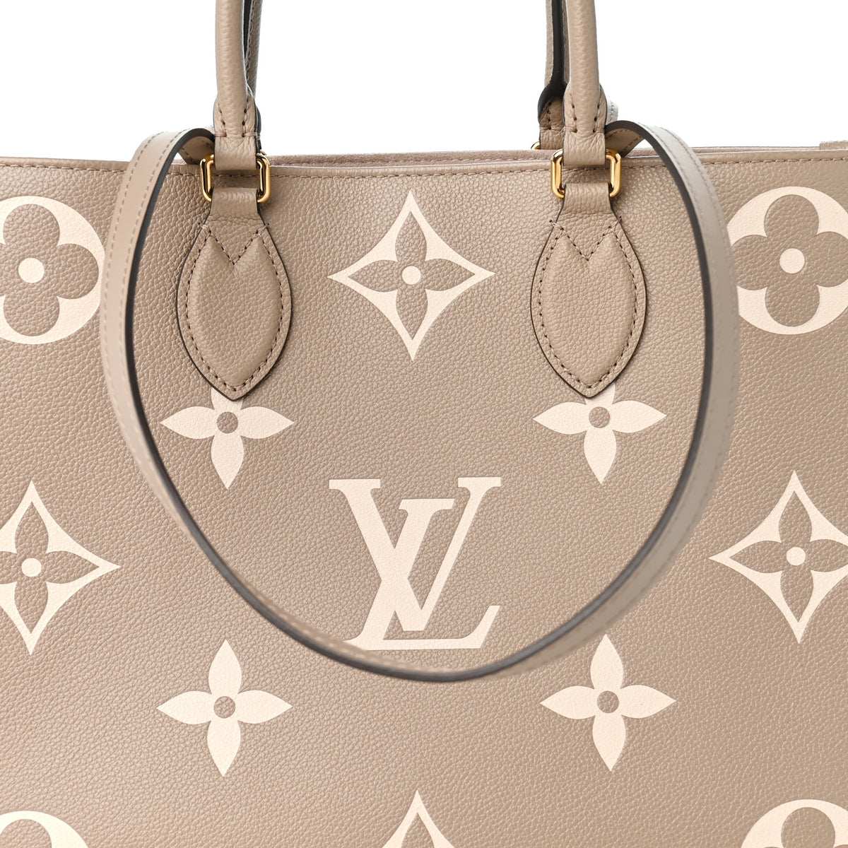 Louis Vuitton Empreinte Monogram Giant Onthego MM Tourterelle Creme 7 of 9