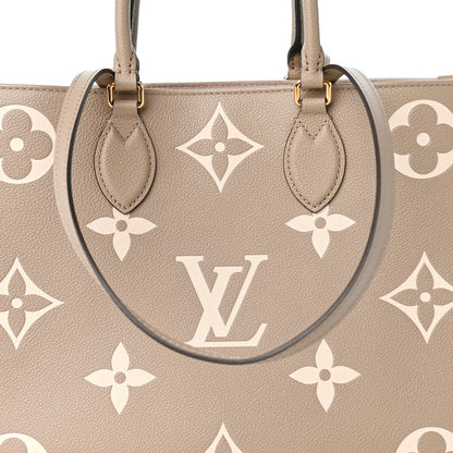 Louis Vuitton Empreinte Monogram Giant Onthego MM Tourterelle Creme 7 of 9