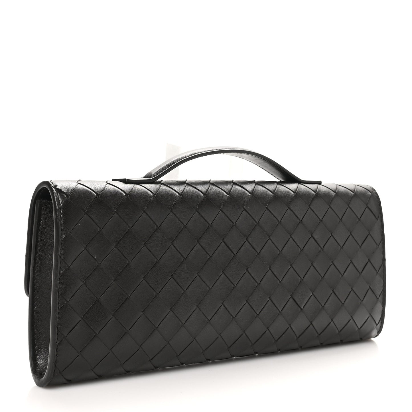 Nappa Intrecciato Long Andiamo Top Handle Clutch Fondant