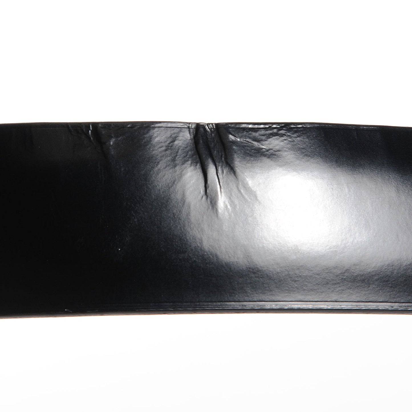 Glazed Leather LV Anagramme 30mm Belt 85 34 Black