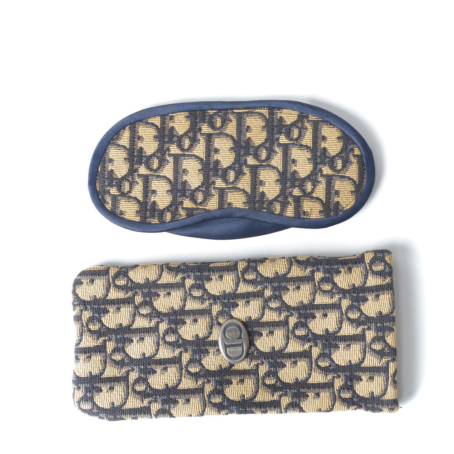 Monogram Sleep Mask Navy Blue