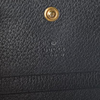 Gucci Calfskin Crystal Double G Card Case Black 6 of 7