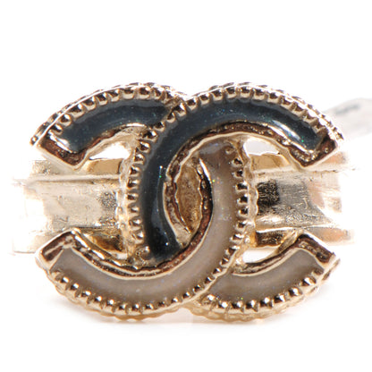 Chanel Glitter Enamel CC Ring 7 Gold 3 of 6