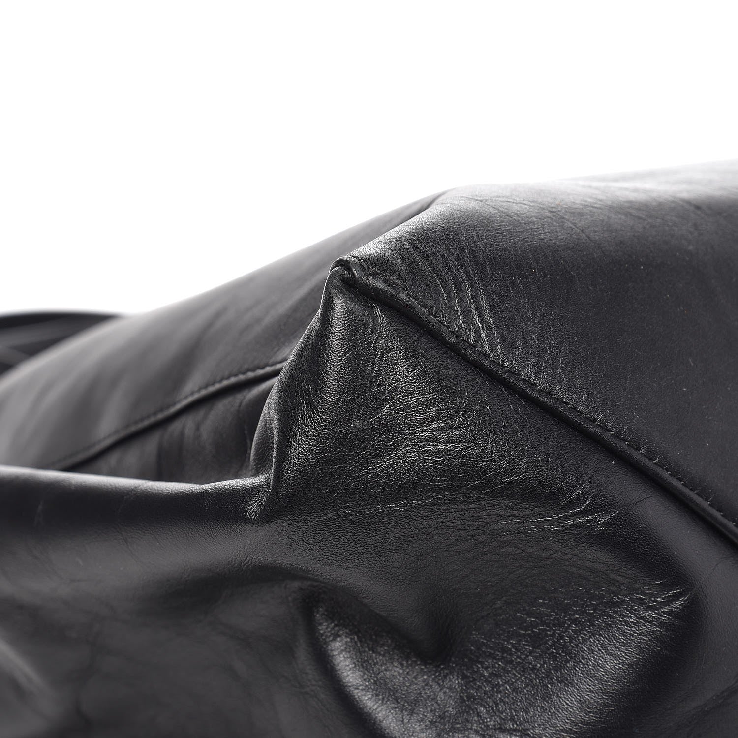 Celine Lambskin Horizontal Cabas Black 9 of 12