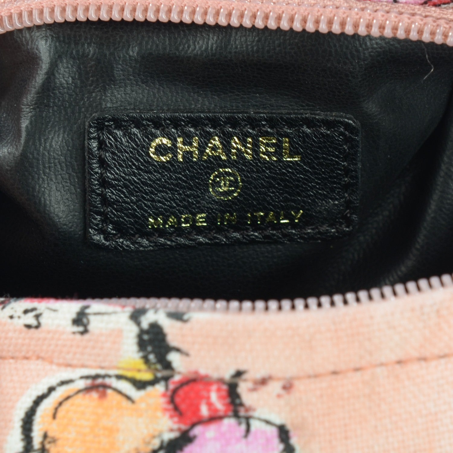 Chanel Cotton Canvas Cosmetic Pouch Pink 6 of 8
