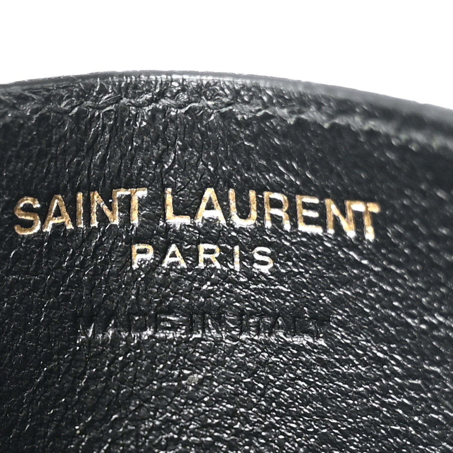 Saint Laurent Grain De Poudre Matelasse Chevron Monogram Credit Card Case Black 6 of 8