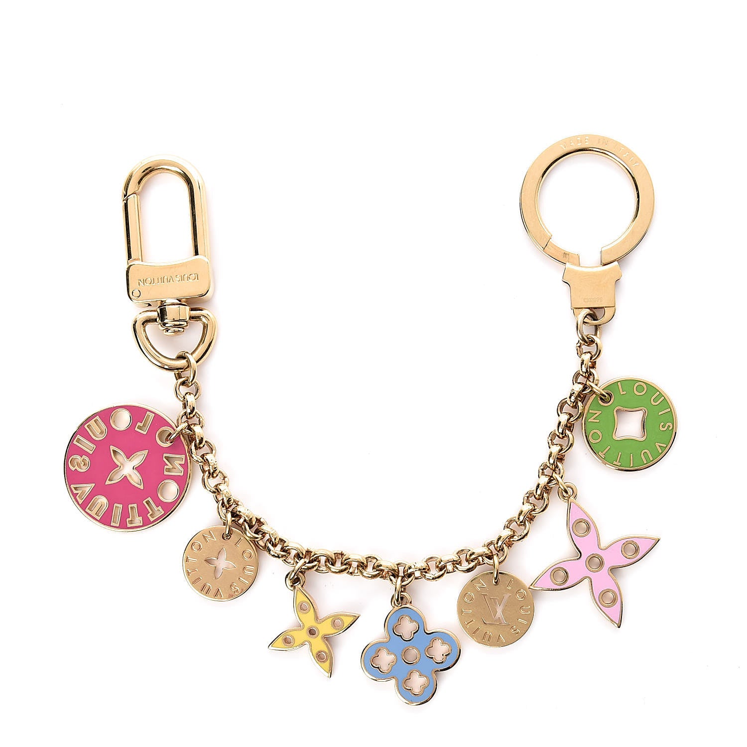 Louis Vuitton Enamel Looping Key Chain Bag Charm Multicolor 1 of 3