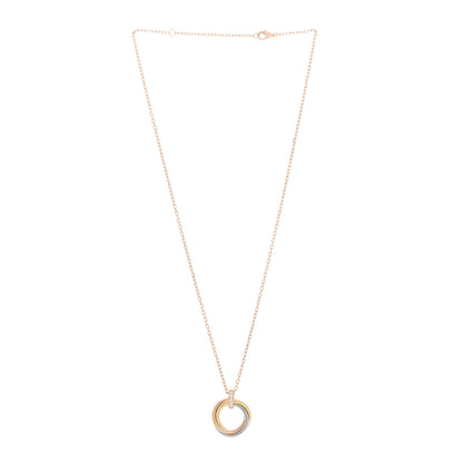 Cartier 18K Pink White Yellow Gold Diamond Trinity Pendant Necklace 2 of 6