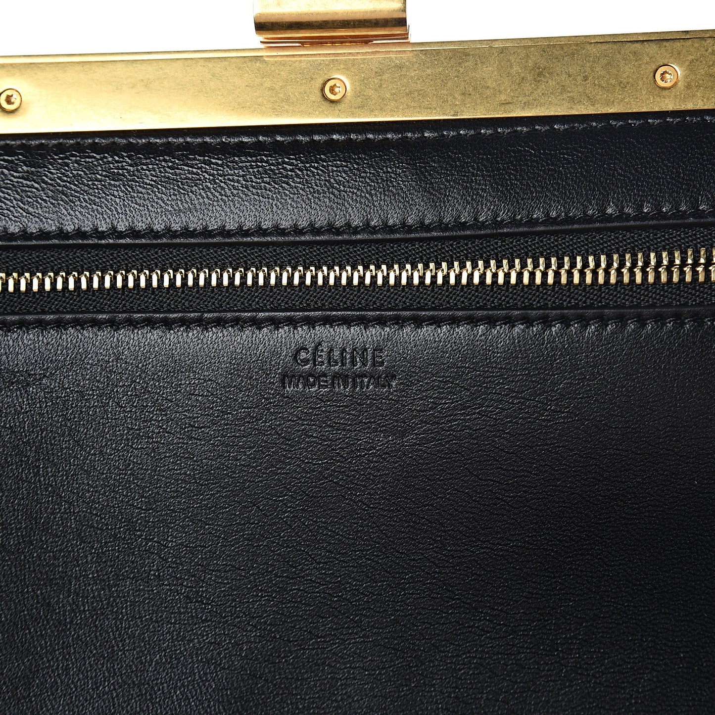 Calfskin Large Clasp Cabas Black