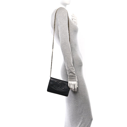 Chanel Caviar Timeless CC Wallet on Chain WOC Black 2 of 10