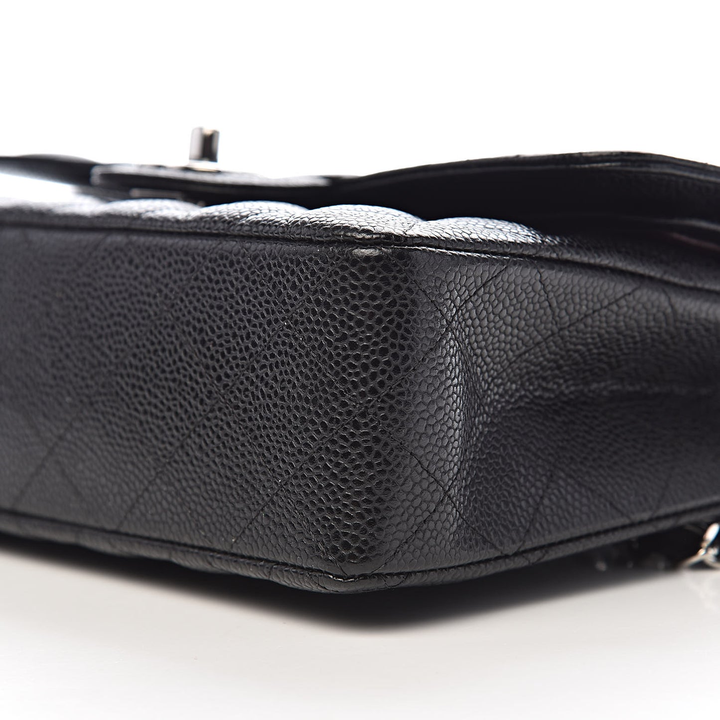 Caviar Quilted Small Double Flap Black
