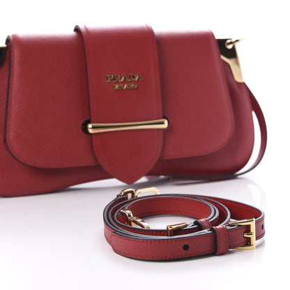Prada Saffiano Lux Sidonie Shoulder Bag Fuoco 13 of 15