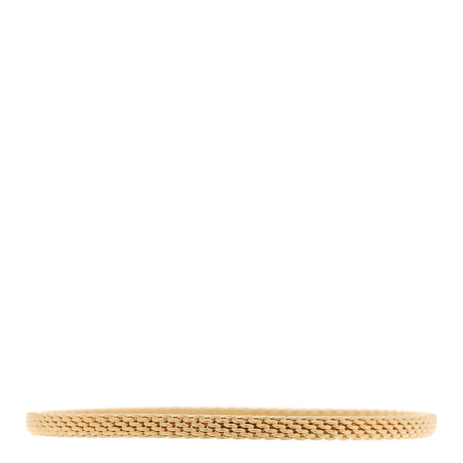 Tiffany 18K Yellow Gold Narrow Somerset Bangle Bracelet 2 of 4
