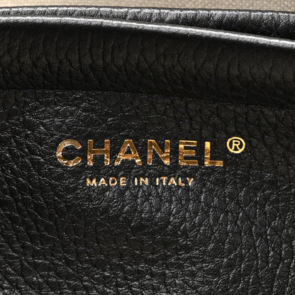 Chanel Grained Calfskin Suede Urban Essentials Small Shopping Bag Dark Beige Black 6 of 11