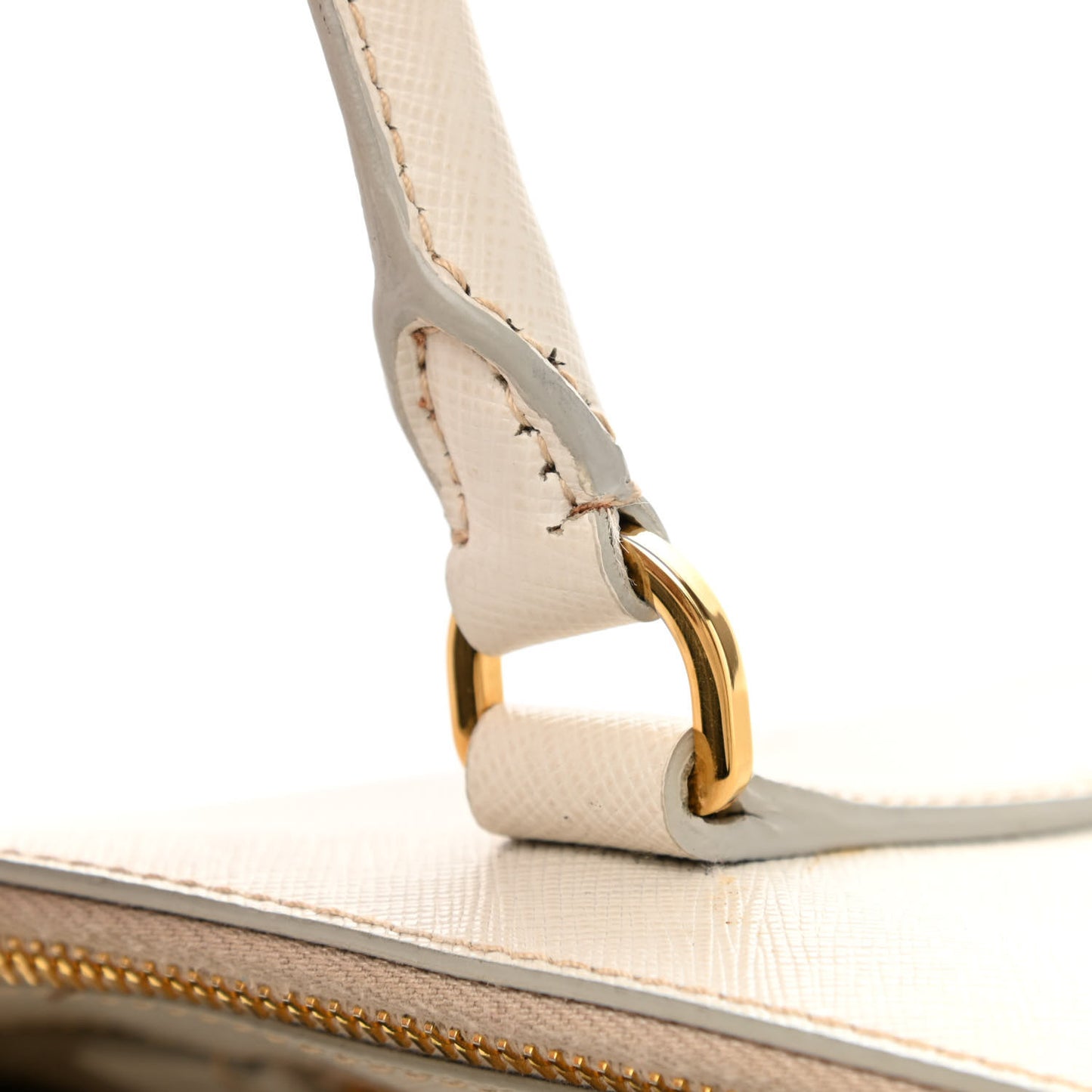 Saffiano Lux Large Galleria Double Zip Tote Talco