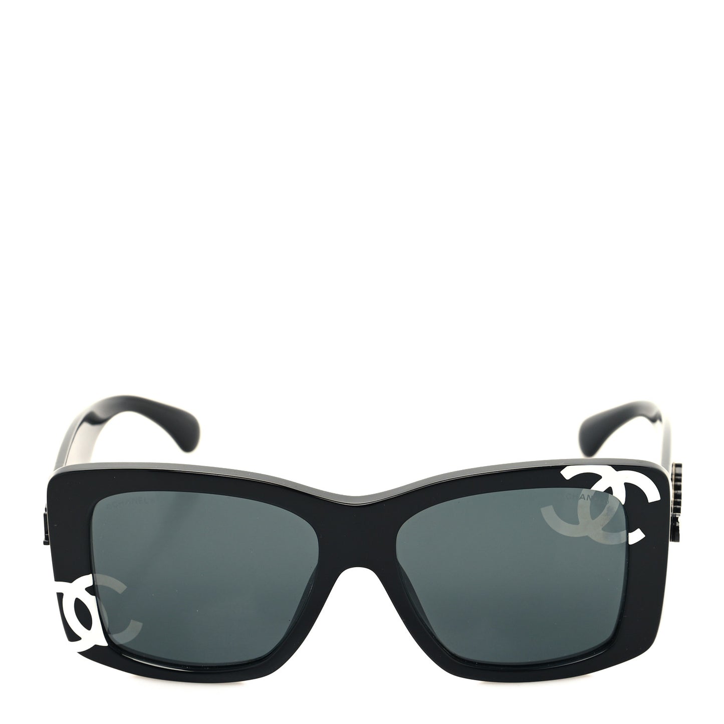 Acetate CC Logo Square Sunglasses 71472 Black