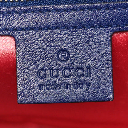 Gucci Velvet Matelasse Small GG Marmont Shoulder Bag Cobalt Blue 6 of 10