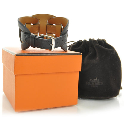 Hermes Swift Leather Fetiche Bracelet Small Black 3 of 5