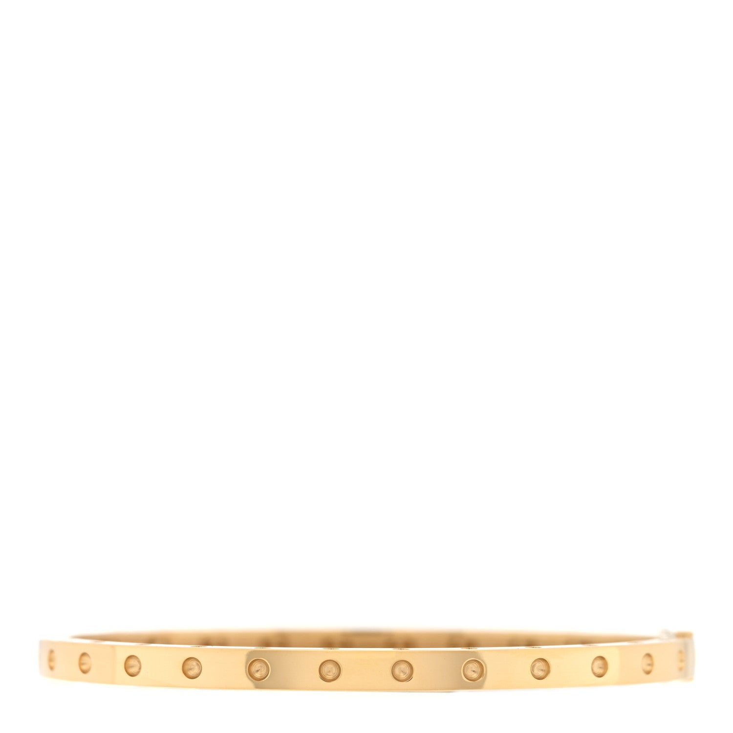 Roberto Coin 18K Yellow Gold Symphony Pois Moi Oval Bangle Bracelet 2 of 3