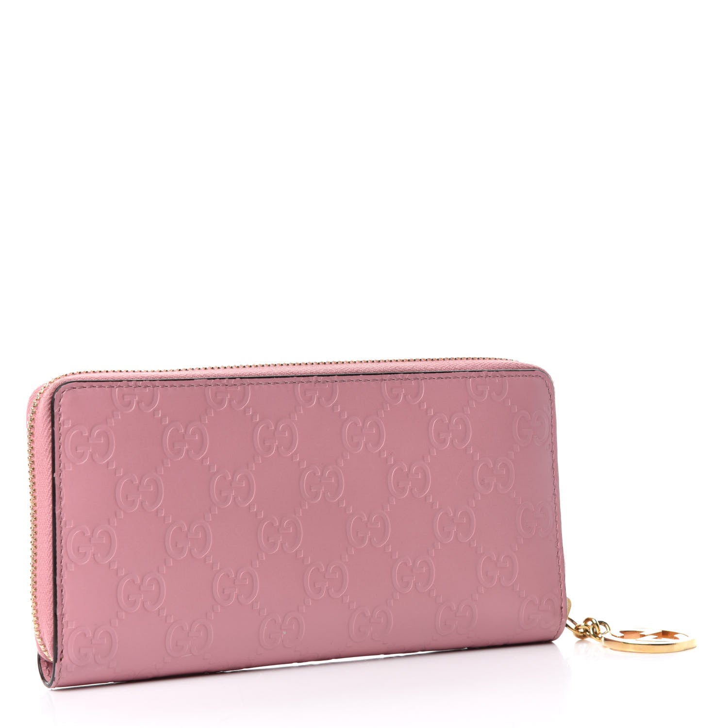 Gucci Guccissima Icon Zip Around Wallet Carmine Rose 3 of 6