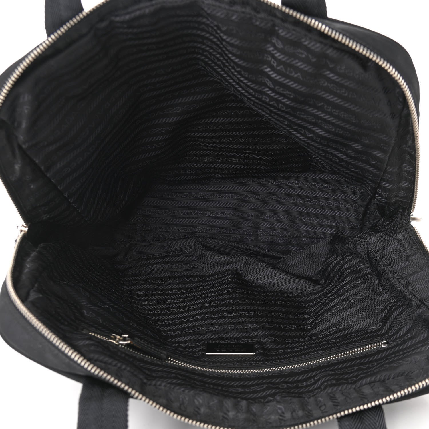Prada Tessuto Nylon Briefcase Black 4 of 8