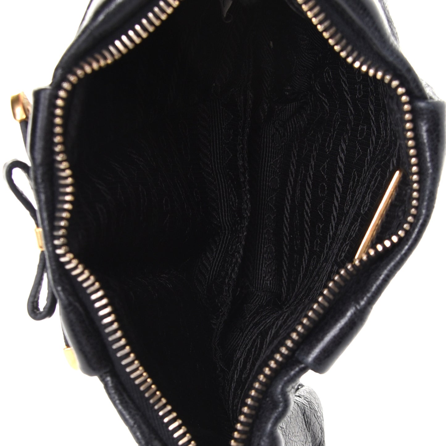 Vitello Shine Mordore Wristlet Clutch Black