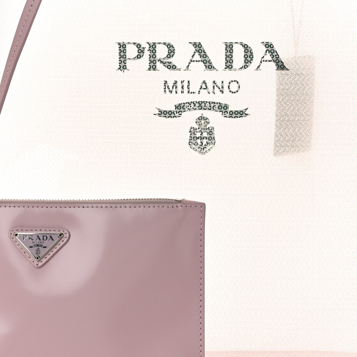 Prada Mesh Paillettes Spazzolato Logo Tote Alabastro 7 of 9