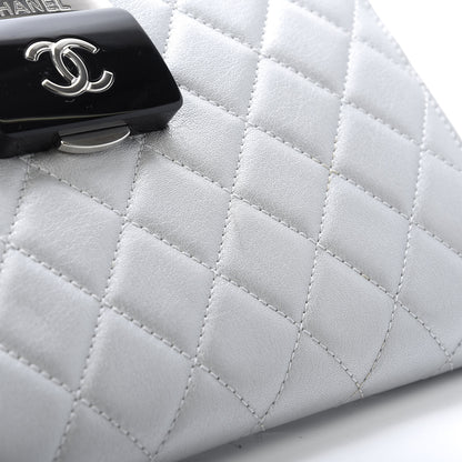 Chanel Metallic Sheepskin Quilted Beauty Lock Clutch Silver 12 of 12