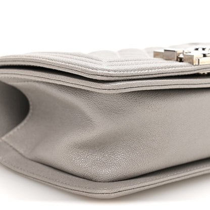 Chanel Caviar Quilted Small Boy Flap Grey 9 of 11