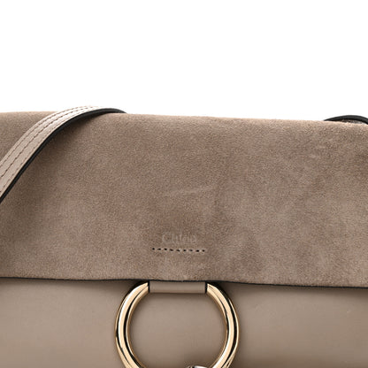 Chloe Suede Calfskin Small Faye Shoulder Bag Motty Grey 7 of 9