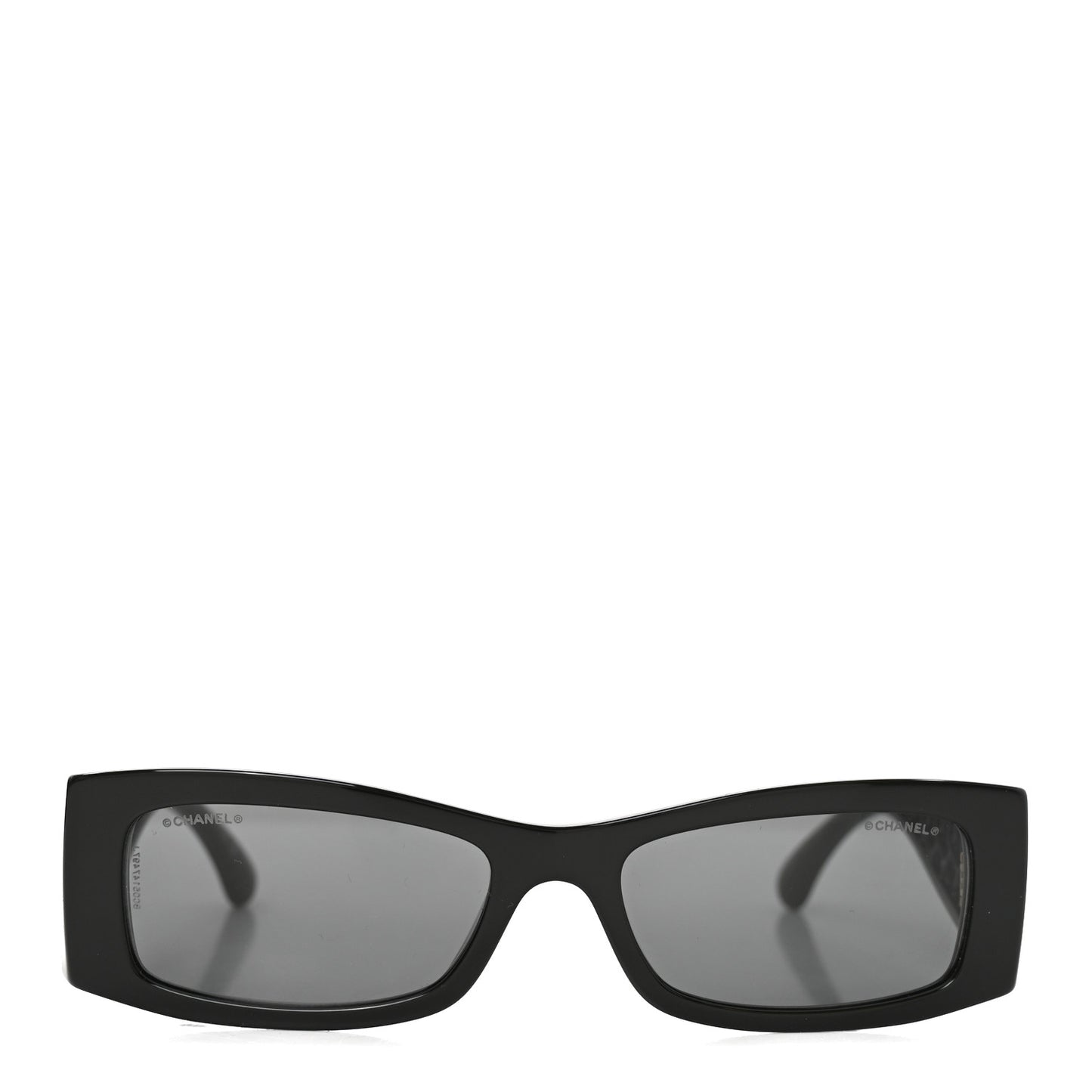 Acetate Rectangle Logo Sunglasses 5566 Black