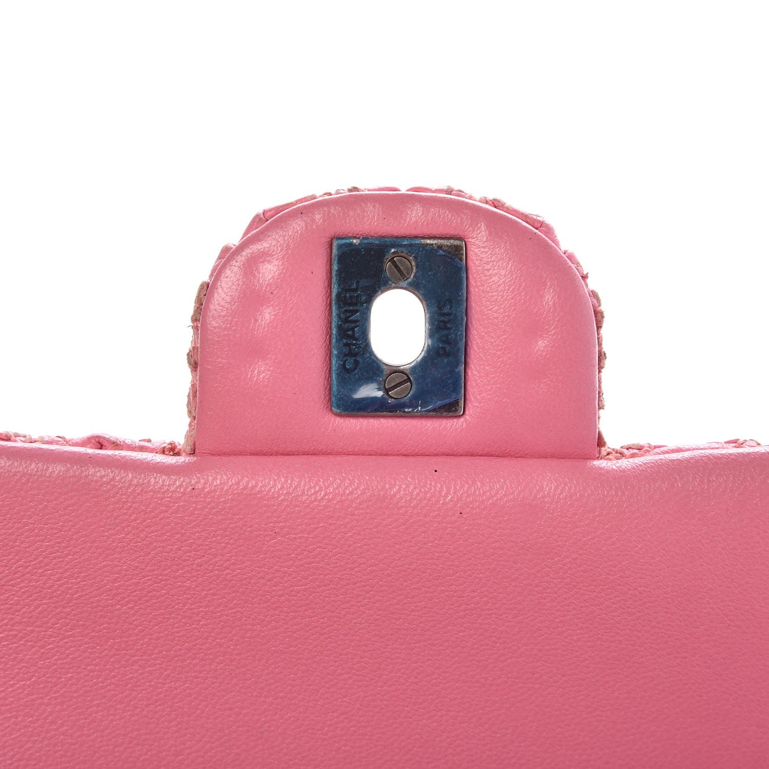 Chanel Lambskin Embroidered Mini Flap Pink 10 of 10