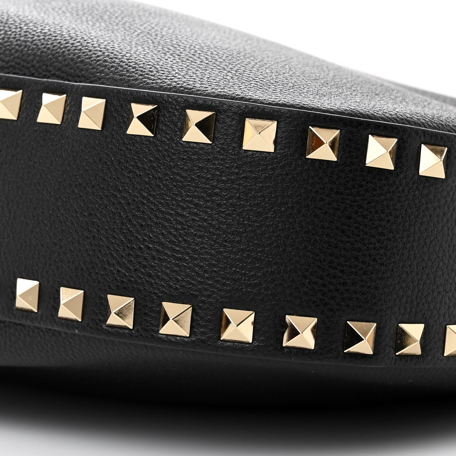 Valentino Garavani Grained Calfskin Rockstud Hobo Bag Black 9 of 9
