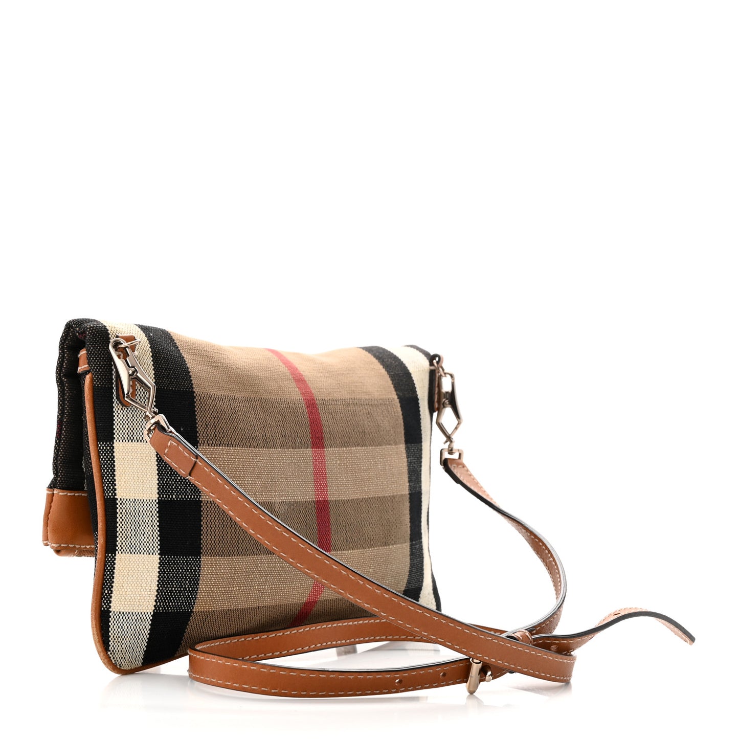 House Check Large Adeline Crossbody Saddle Brown