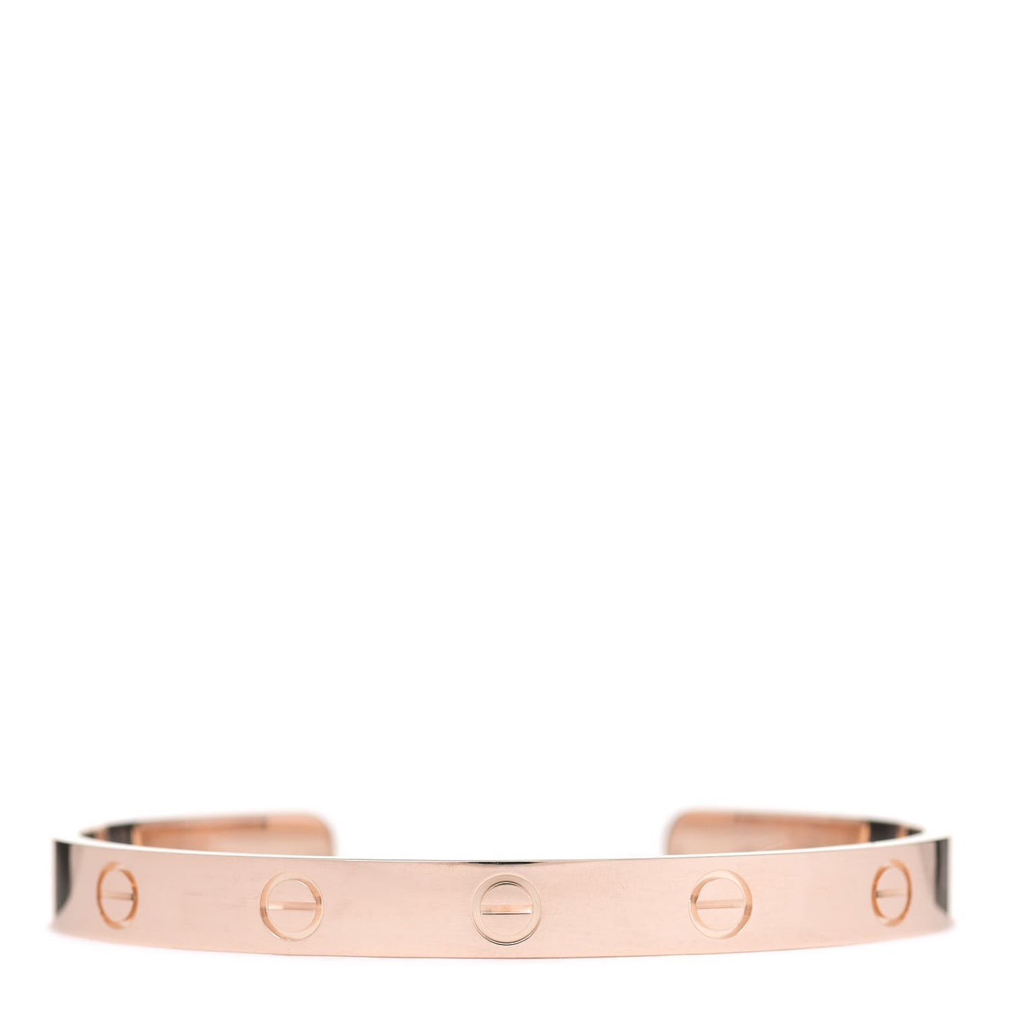 18K Pink Gold LOVE Cuff Bracelet 17